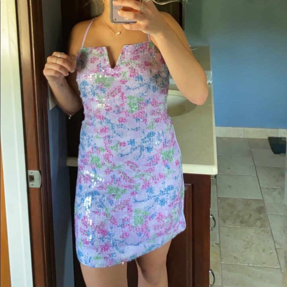 Purple Sequin Dress